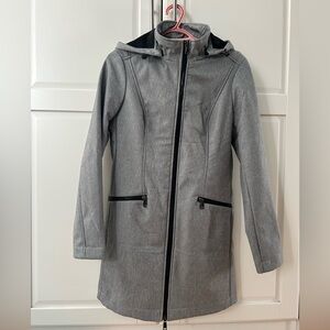 Reitmans Gray Hooded Rain Jacket